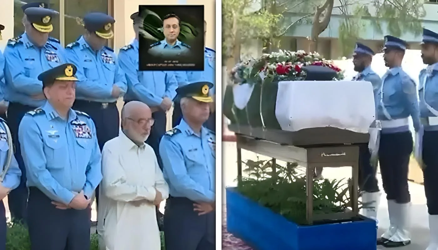 گروپ کیپٹن عاصم طارق کی نمازِ جنازہ ،سربراہ پاک فضائیہ کی بھی شرکت