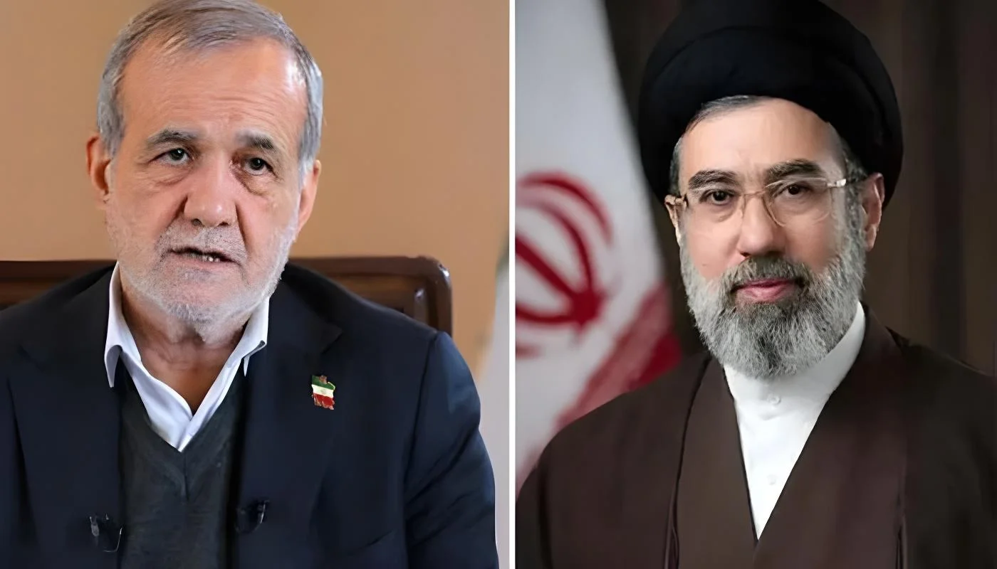 مجتبیٰ خامنہ ای اورایرانی صدر مسعود پزشکیان  کی ملاقات