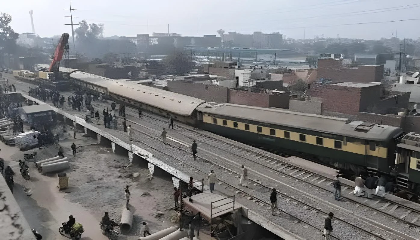 جہلم اور رحیم یار خان میں ٹرین کا انجن اور بوگیاں پٹڑی سے اتر گئیں