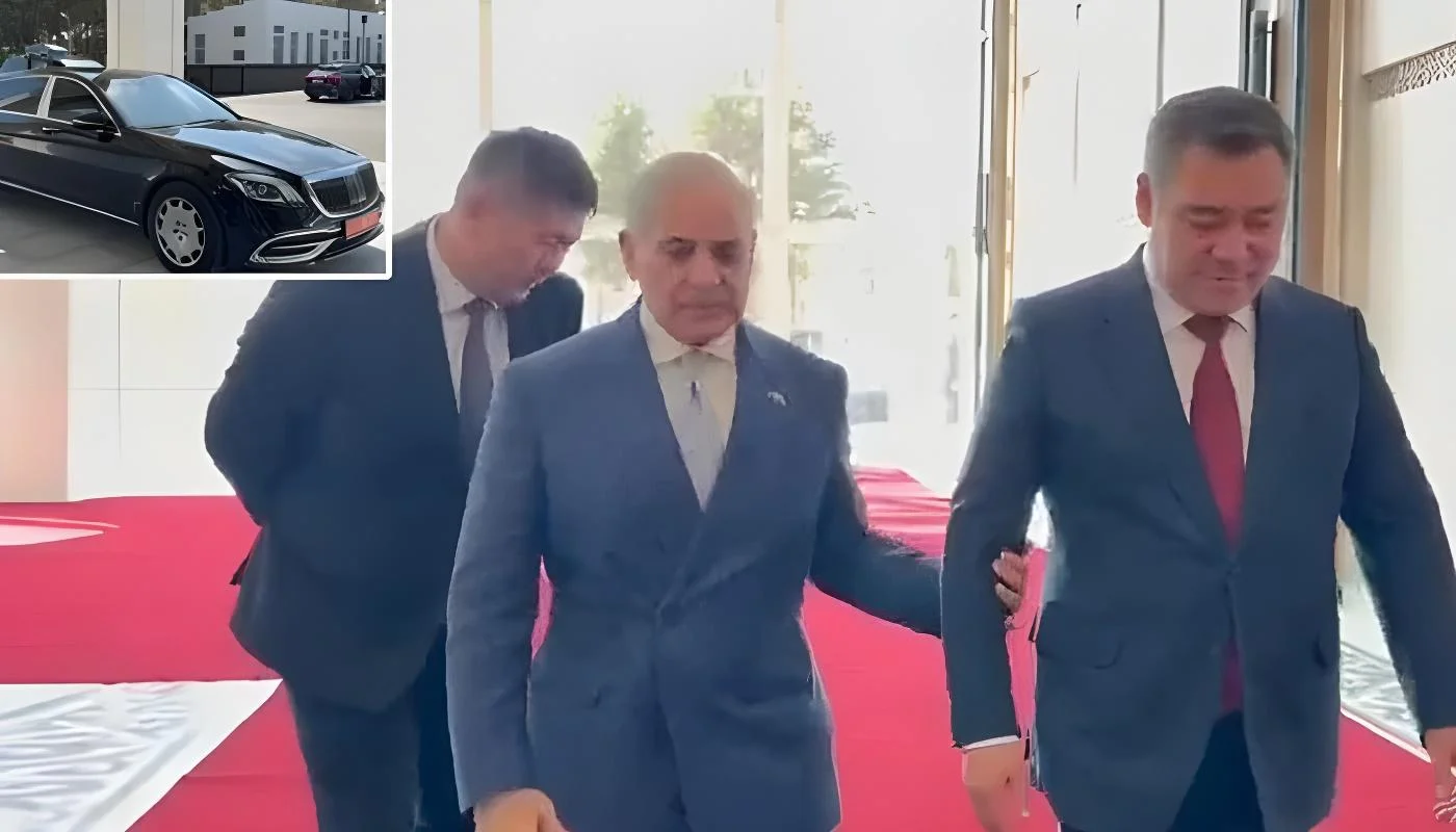 وزیرِ اعظم شہباز شریف وطن روانہ، کرغز صدر خود گاڑی چلا کر ایئرپورٹ لائے