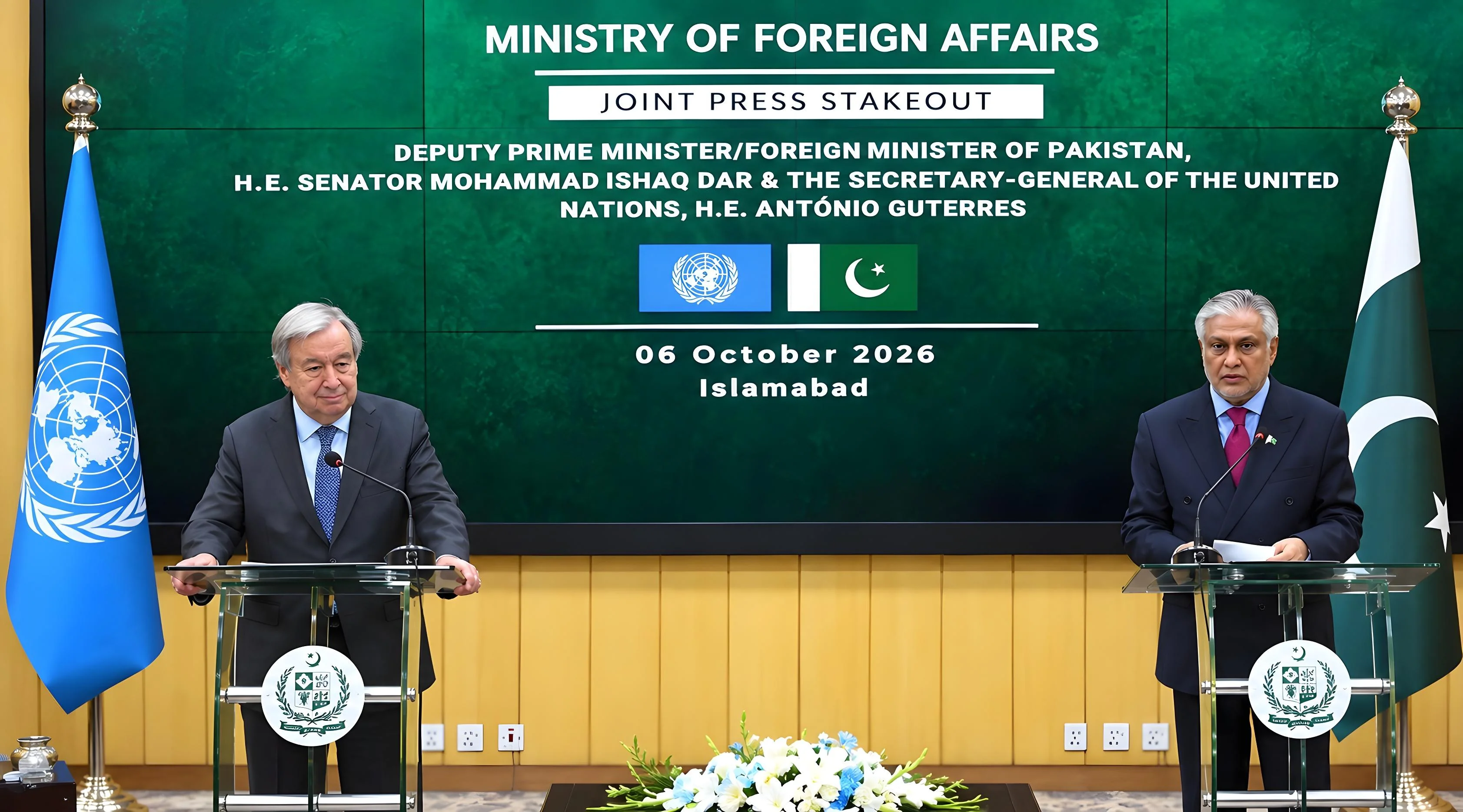 ایران تنازعے میں پاکستان کا کردار سراہتے ہیں،اقوام متحدہ پاکستانیوں کے ساتھ کھڑی ہے،انتونیو گوتریس