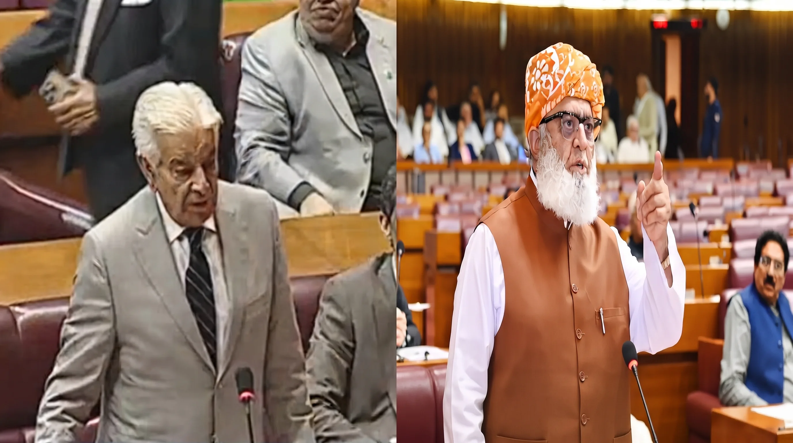 مولانا فضل الرحمٰن دوسروں کو شرم و حیا کا درس دینے کے بجائے اپنا ماضی دیکھیں،خواجہ آصف