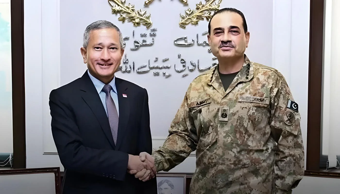 سنگاپور کے وزیر خارجہ کی فیلڈ مارشل عاصم منیر سے ملاقات، علاقائی و عالمی سیکیورٹی پر گفتگو