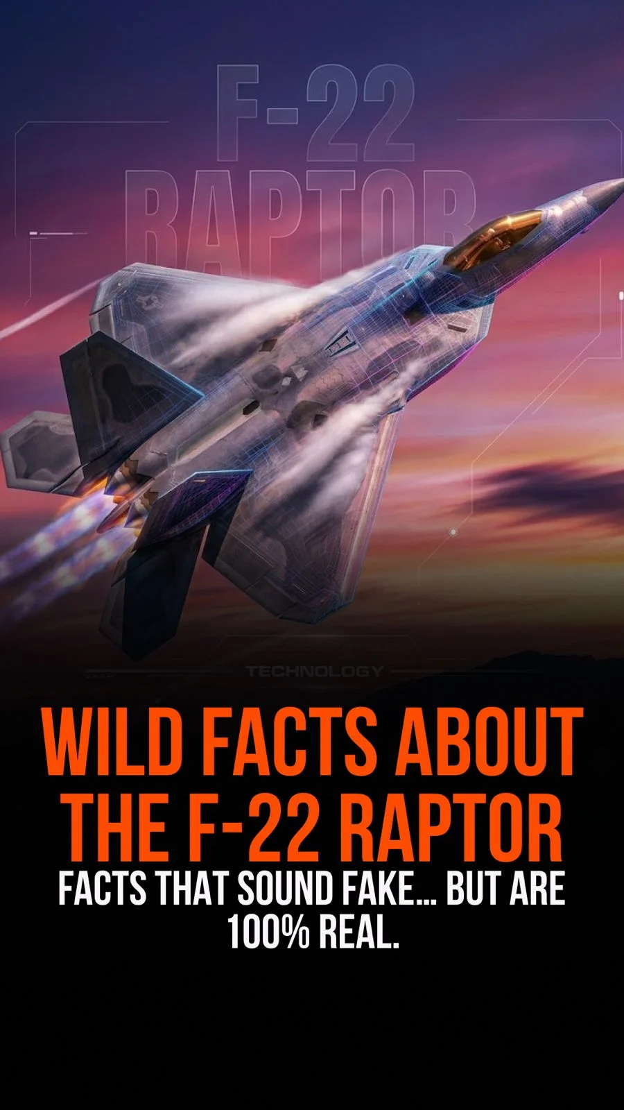 F -22 ریپٹر کے بارے میں جنگلی حقائق
