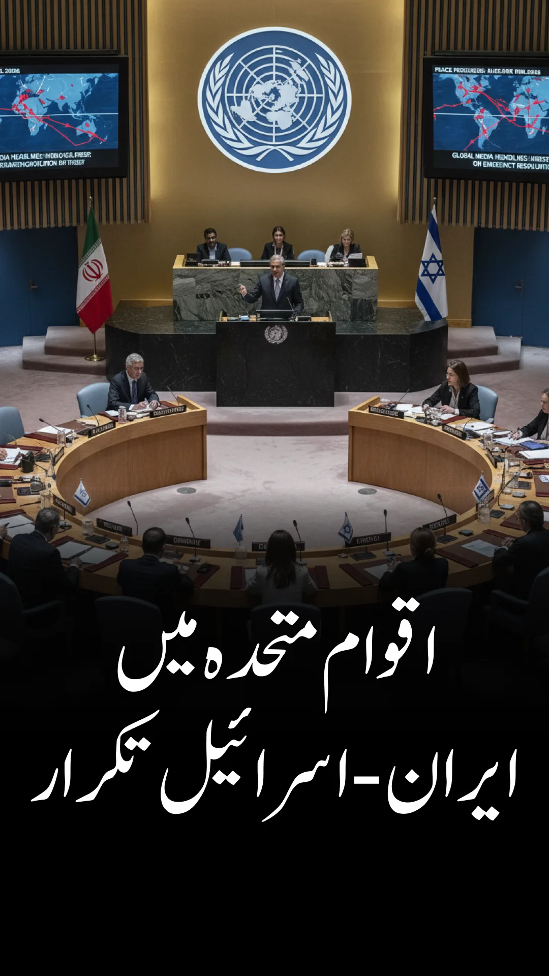 اقوام متحدہ کی سلامتی کونسل نے آج ایران اور اسرائیل کے درمیان بڑھتی ہوئی کشیدگی سے خطاب کرتے ہوئے ایک اہم اجلاس منعقد کیا ۔