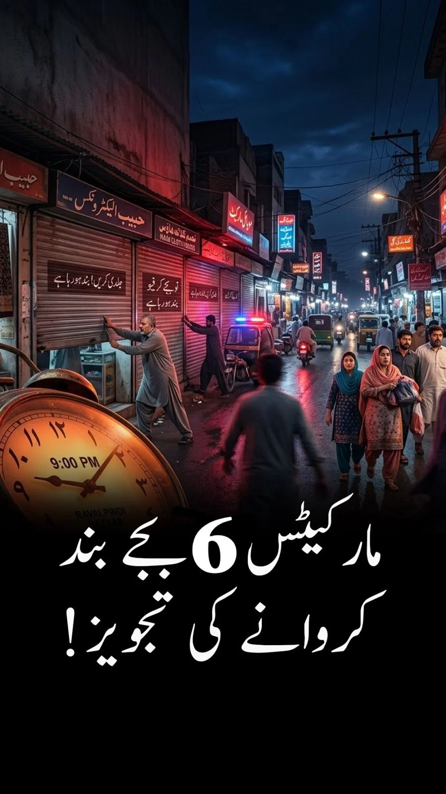 پاکستان کا توانائی کی بچت کا نیا منصوبہ: مارکیٹیں صبح 9 بجے سے شام 6 بجے تک کھلیں گی!