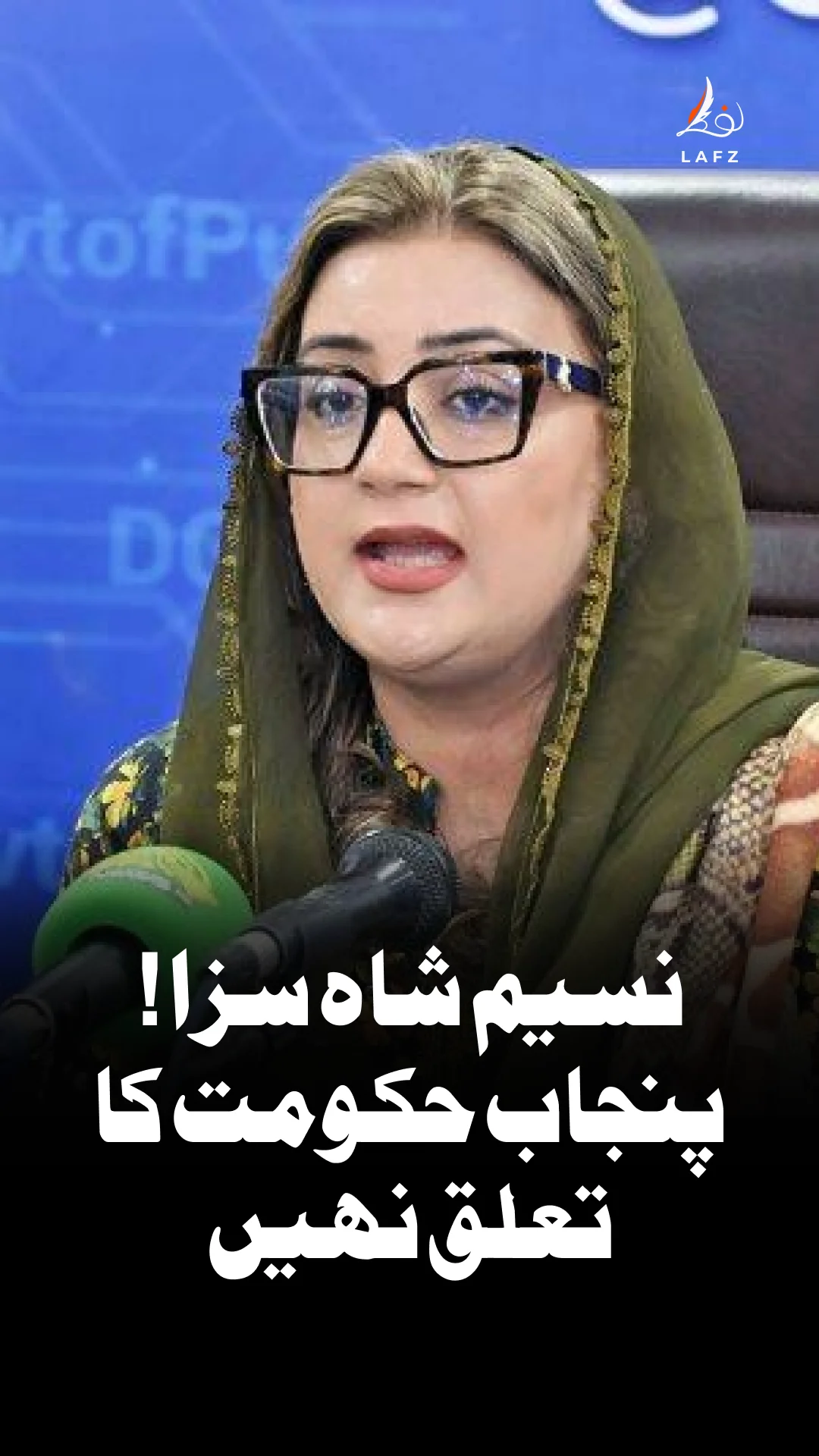 نسیم شاہ ٹھیک ہے پنجاب حکومت سے منسلک نہیں، عظمیٰ بخاری نے واضح کیا